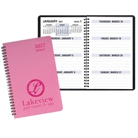 Wire-bound, large bold print weekly desk planner with Twilight cover.... from...