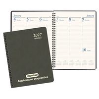 Wire-bound, professional weekly desk planner with Canyon cover.... from ASI...