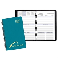 Wire-bound, weekly desk appointment planner with shimmer cover.... from ASI...