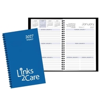 Wire-bound, weekly desk appointment planner with Techno color cover.... from...