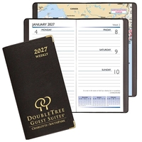 Weekly pocket planner with Continental vinyl cover and metal corners.... from...
