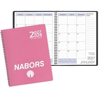 Wire-bound two year monthly desk planner with Twilight cover.... from ASI...