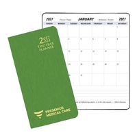 Two year pocket planner with horizontal format and shimmer cover.... from ASI...