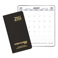 Two year pocket planner with horizontal format and leatherette cover.... from...