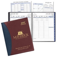 Time management planner with Carriage vinyl cover.... from ASI 76575 Payne...
