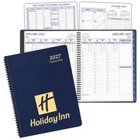 Wire-bound, time management planner with leatherette cover.... from ASI 76575...