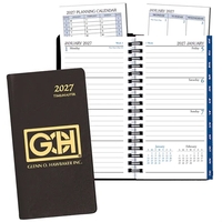 Wire bound time management planner with Continental vinyl cover.... from ASI...