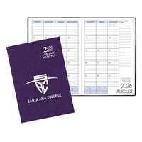 Saddle-stitched academic monthly desk planner with cobblestone cover.... from...