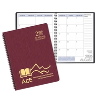 Wire bound academic monthly desk planner with shimmer cover.... from ASI...