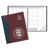 Wire-bound academic monthly desk planner with carriage vinyl cover.... from...