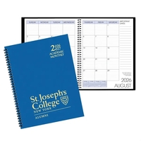 Wire-bound academic monthly desk planner with Techno color cover.... from ASI...