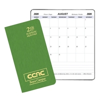 Saddle-stitched academic monthly pocket planner with shimmer cover.... from...