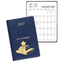 Saddle stitched pocket planner with leatherette cover.... from ASI 76575...