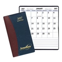 Large bold print monthly pocket planner with Carriage vinyl cover.... from...