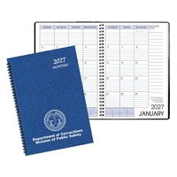 Wire bound monthly desk appointment planner with cobblestone cover.... from...
