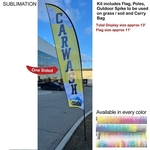 13' Medium Feather Flag Kit, Full Color Graphics One Side