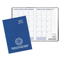 Saddle stitched monthly desk appointment planner with cobblestone cover.......