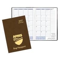 Saddle stitched monthly desk appointment planner with Canyon cover.... from...