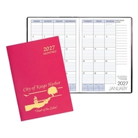 Saddle stitched monthly desk appointment planner with Twilight cover.... from...