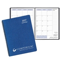 Wire-bound monthly desk appointment planner with cobblestone cover.... from...