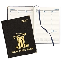 Weekly diary with durable leather like cover and metal corners, 8... from ASI...