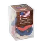 Freedom250- Short Acetate-Red, White & Blue Mini Pretzel Mix