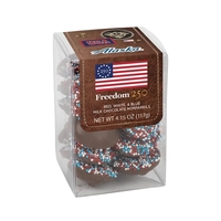 Container of patriotic chocolate nonpareils.... from ASI 44900 NC Custom...