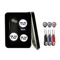 Golf gift set with divot fixer, hat clip and two ball... from ASI 52263 EMT