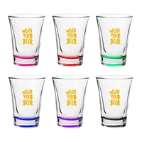 2 oz. shot glasses with color bottom... from ASI 88060 Snugz/USA Inc