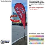 48 Hr Quick Ship - 12' Medium Tear Drop Flag Kit