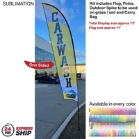 24H Express Ship- 13' Medium feather flag kit, full color graphics... from...