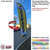 24Hr Express Ship - 13' Medium feather flag kit, full color... from ASI 53509...