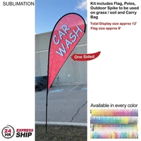 24Hr Express Ship - 12' Medium tear drop flag kit, full... from ASI 53509...