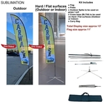 13' Medium Feather Flag Kit, Full Color Graphics One Side