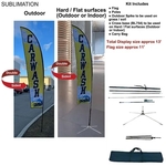 13' Medium Feather Flag Kit, Double Sided