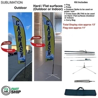 72Hr Fast Ship - 13' Medium feather flag kit, full color... from ASI 53509...