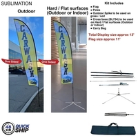 48 Hr Quick Ship - 13' Medium feather flag kit, full... from ASI 53509...