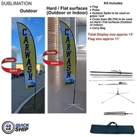 48Hr Quick Ship -13' Medium feather flag kit, full color graphic... from ASI...
