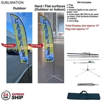 24Hr Express Ship - 13' Medium feather flag kit, full color... from ASI 53509...