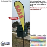 48 Hr Quick Ship - 13.5' Large Tear Drop Flag Kit