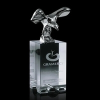 Chrome eagle award on a dramatic optical crystal base.... from ASI 84592 St...