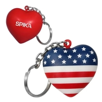 3" heart shaped stress reliever keychain with stars and stripes stock... from...