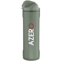 24 oz stainless steel water bottle with dual lid, straw and... from ASI 51197...