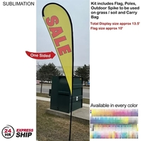 24Hr Express Ship - 13.5' Large tear drop flag kit, full... from ASI 53509...