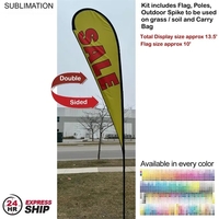 24Hr Express Ship - 13.5' Large tear drop flag kit, full... from ASI 53509...