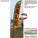 15' Large Feather Flag Kit, Full Color Graphics Double Sided