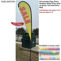 13.5' Large Tear Drop Flag Kit, Full Color Graphics One Side,... from ASI...
