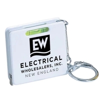 Keychain with square tape measure with standard and metric calibration.......