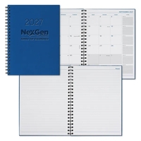 8" x 11" diary with a polyurethane cover, 128 pages, black... from ASI 68507...