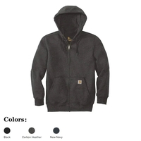 Heavyweight Carhartt zip-front sweatshirt made for outdoor work and team...